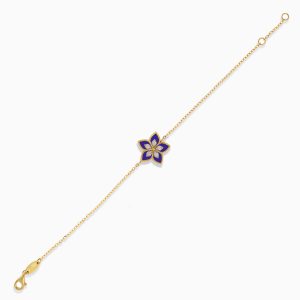 18K Yellow Gold Bracelet Showcasing Blue Lapis Lazuli and Brilliant Natural Diamonds | Fortuna Diamond Collection