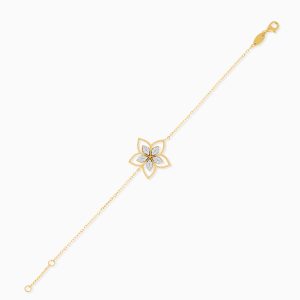 Floral Diamond Bracelet in 18K Yellow Gold | Fortuna Diamond Collection