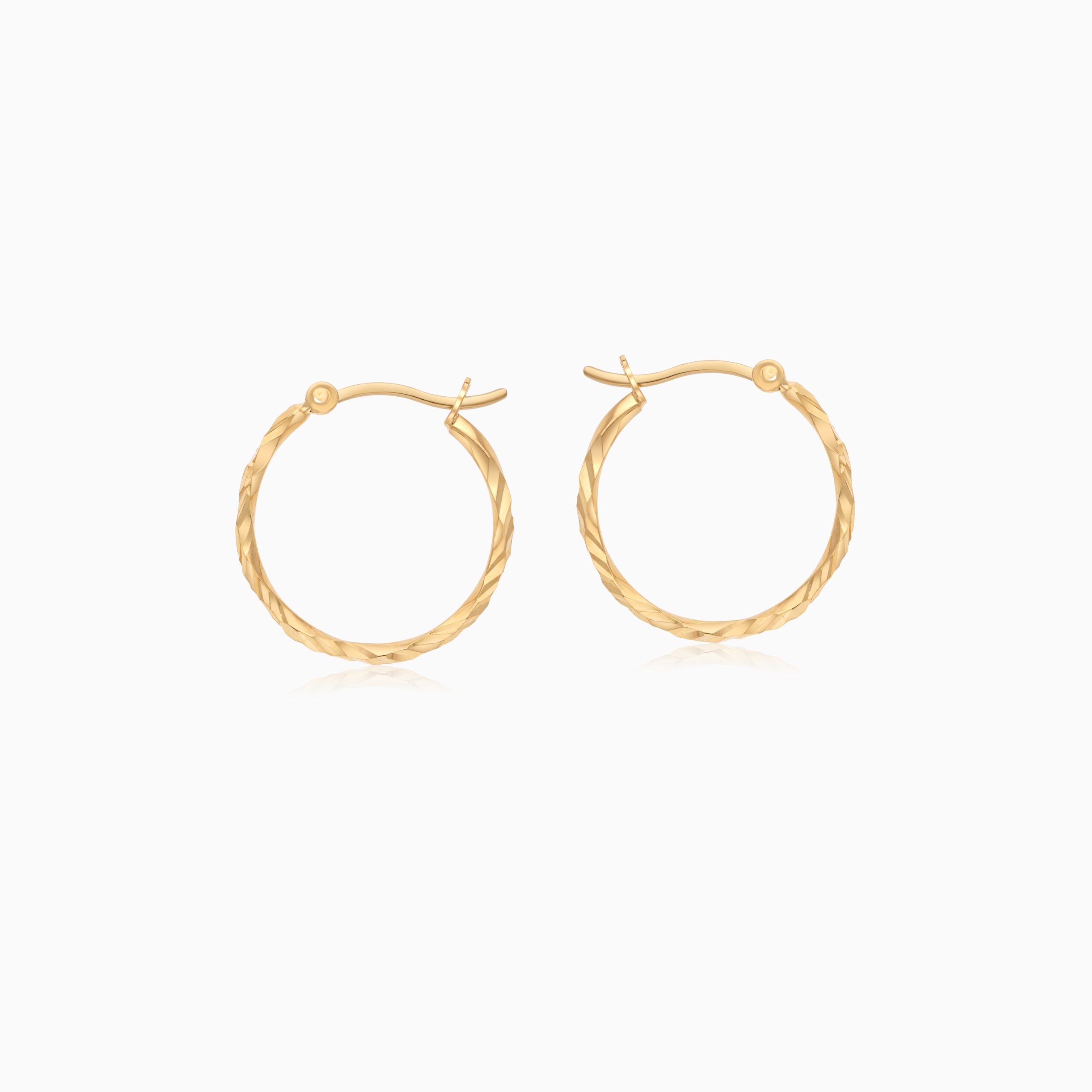18k Gold Circle-Shaped Earrings | Hoops Collection