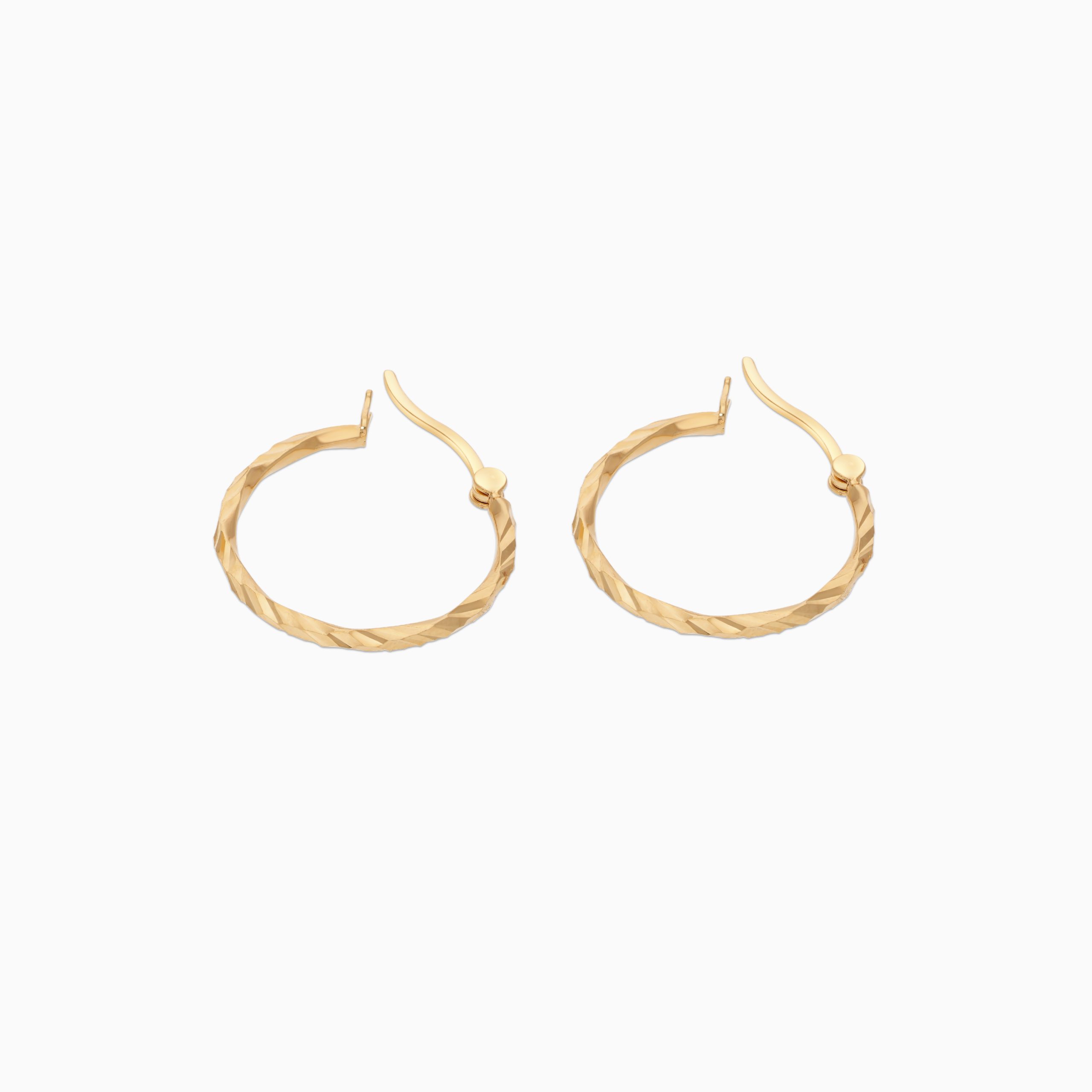18k Gold Circle-Shaped Earrings | Hoops Collection - Image 3