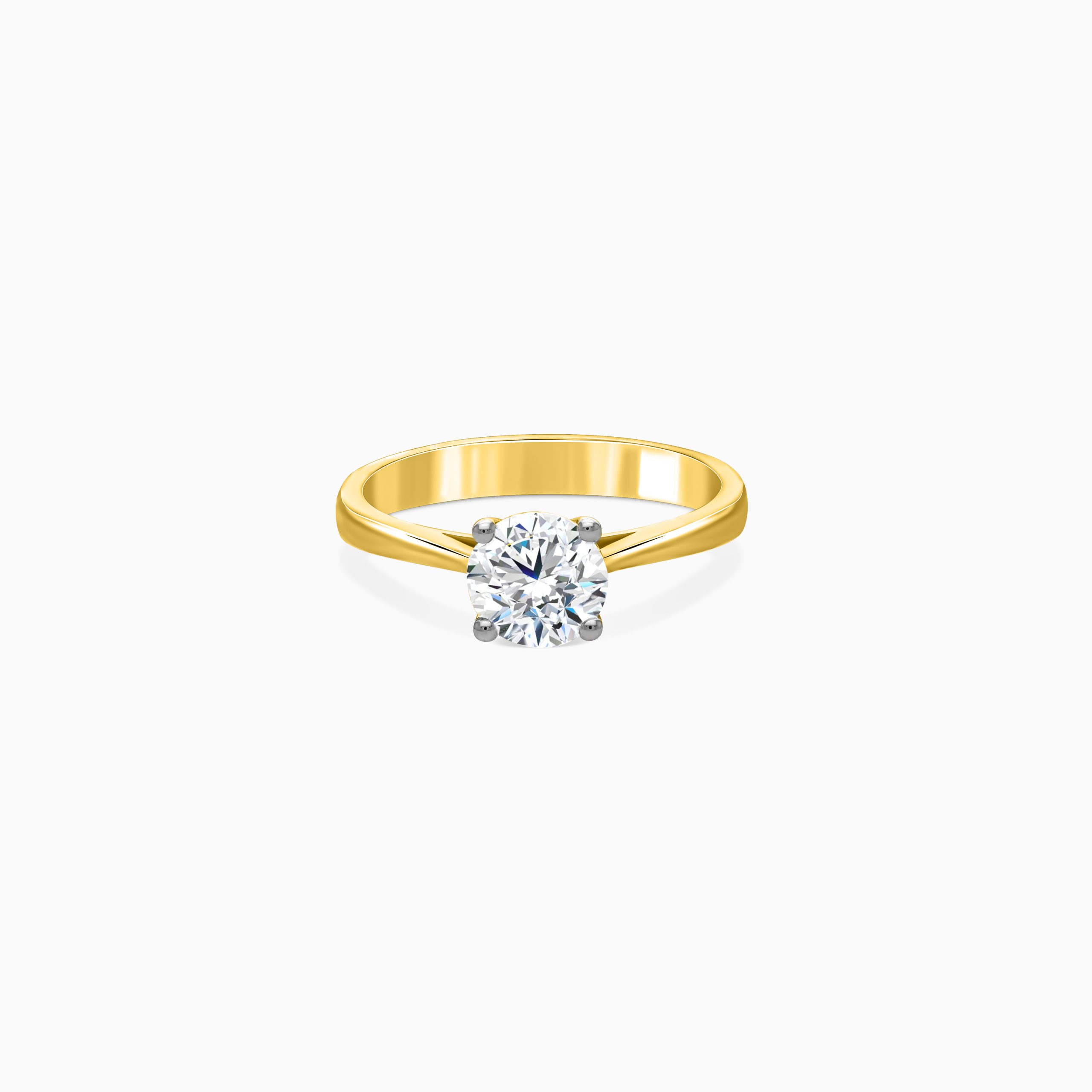 18k Yellow Gold Solitaire Ring with Natural Diamond | Solitaire Collection - Image 2