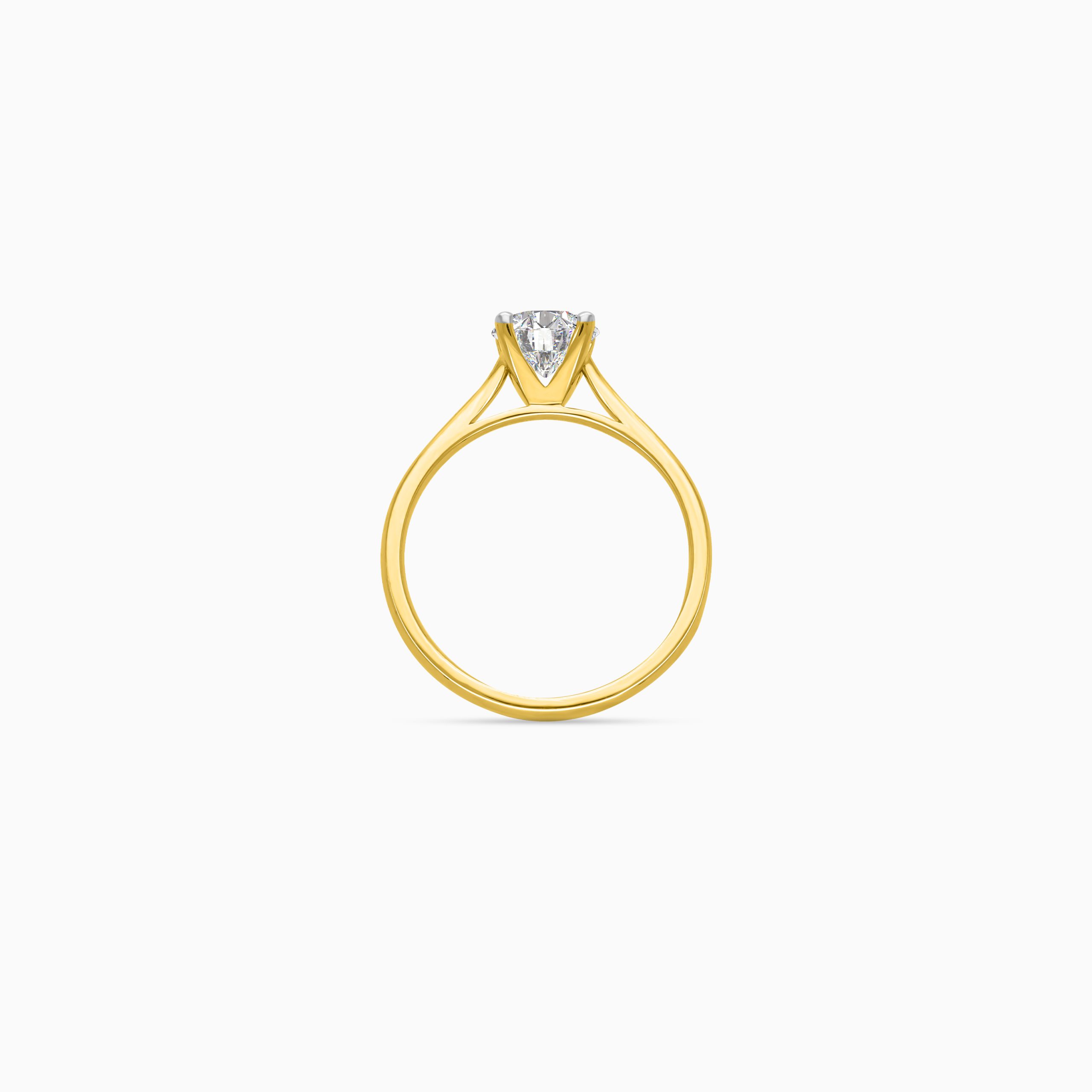 18k Yellow Gold Solitaire Ring with Natural Diamond | Solitaire Collection - Image 3