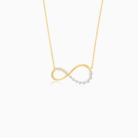 18k Yellow Gold Necklace Infinity-Shaped From Dunyati Collection
