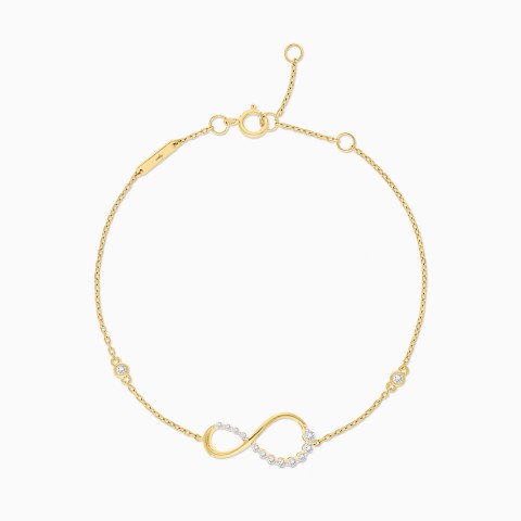 18k Yellow Gold Infinity-Shaped Bracelet From Dunyati Collection