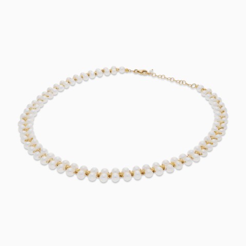 18K Yellow Gold Pearl Choker from Danah Collection