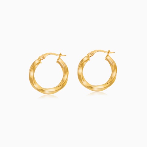 18K Yellow Gold Round Hoop Earrings from the Hoops Collection