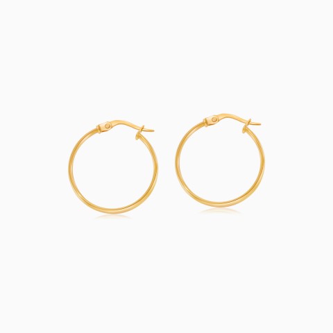 18K Yellow Gold Round-Shaped Earrings from the Hoops Collection