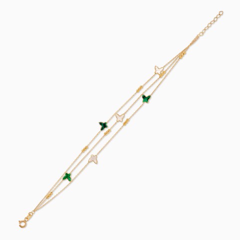 Elegant 18K Yellow Gold Butterfly Bracelet - Eclat Collection