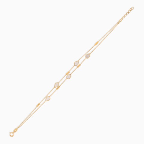 18K Yellow Gold Mother of Pearl Bracelet – Eclat Collection