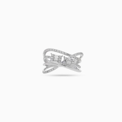 18K White Gold Diamond Ring – Carre Collection