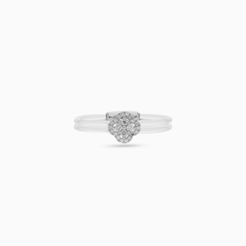 Fish Thread Design Ring in 18K White Gold – Float Collection