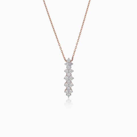 Elegant 18K Rose Gold Diamond Necklace – Scala Collection