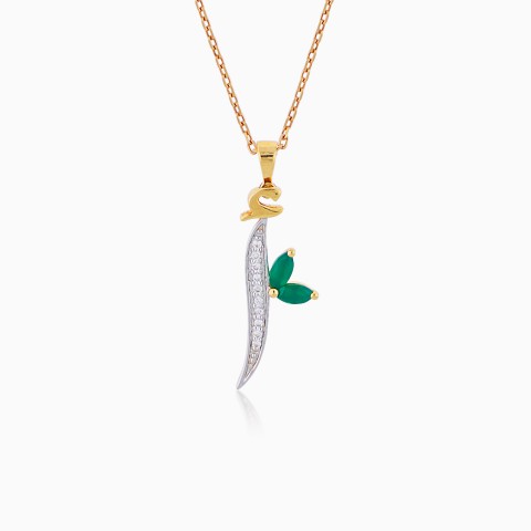 18K Yellow Gold 'Alif' Arabic Letter Necklace – Horoufi Collection