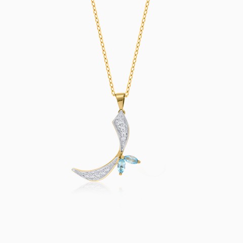 18K Yellow Gold Raa Pendant Necklace – Horoufi Diamond Collection