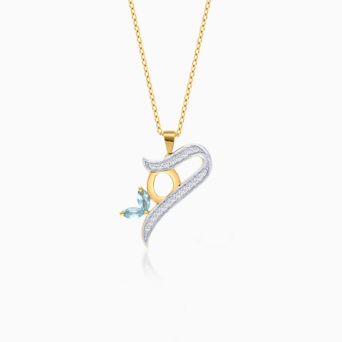 18K Yellow Gold ‘Haa’ Letter Necklace – Horoufi Collection