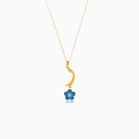 18K Yellow Gold Arabic Letter Raa Necklace – Horoufi Kids Collection