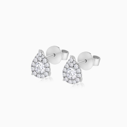 Elegant 18K White Gold Diamond Earrings – 365 Collection