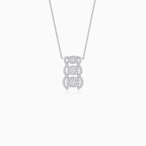 Elegant 18K White Gold Diamond Necklace – 365 Collection