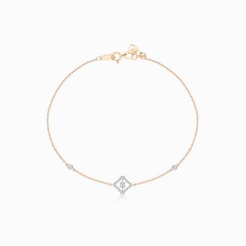 Dancing Diamond Bracelet in 18K Yellow Gold with Natural Diamonds