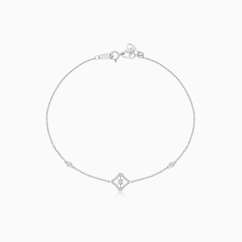 18K White Gold Diamond Bracelet – Dancing Diamond Collection