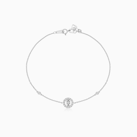 Elegant 18K White Gold Diamond Bracelet – Dancing Diamond Collection