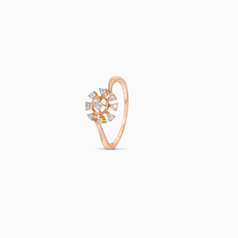 Exquisite 18K Rose Gold Ring with Natural Diamonds – Ada Collection