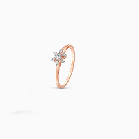 18K Rose Gold and Natural Diamond Ring – Ada Collection