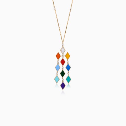 Vibrant 18K Yellow Gold Necklace from Alwan Collection