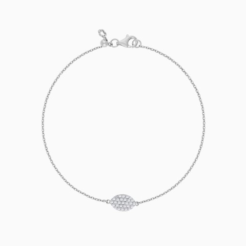 Elegant 18K White Gold Diamond Bracelet – Trendy Collection
