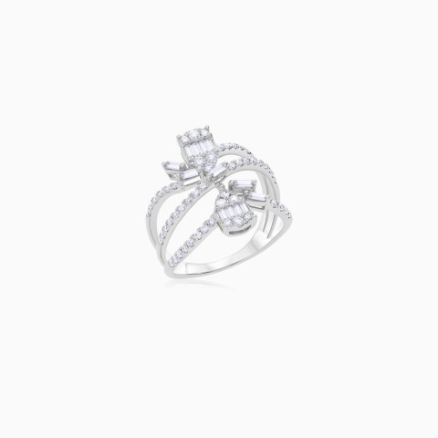 18K White Gold Diamond Ring – Carre Collection