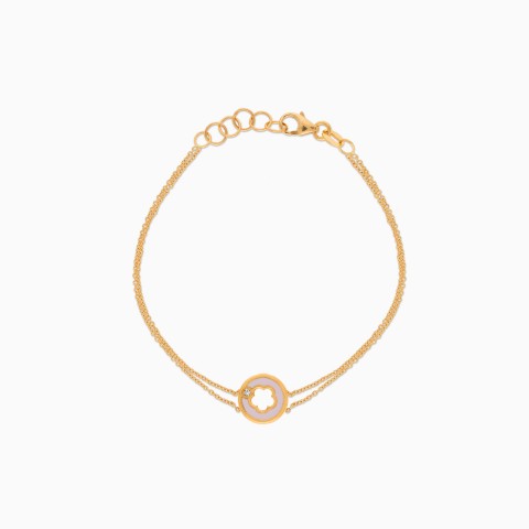 Elegant 18K Yellow Gold Flower Bracelet – Lusi Collection