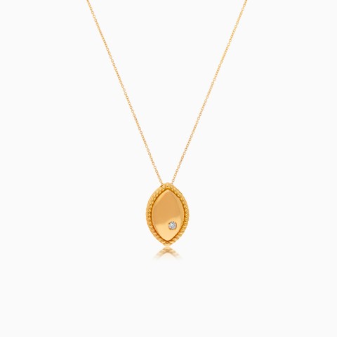 Elegant 18K Yellow Gold Diamond Pendant – Lusi Collection