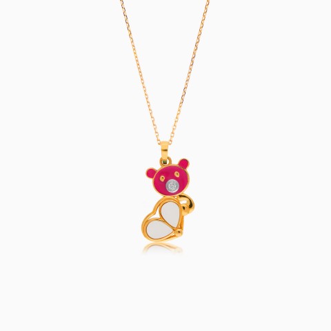 Charming Bear Pendant Necklace for Kids - Dalia Collection