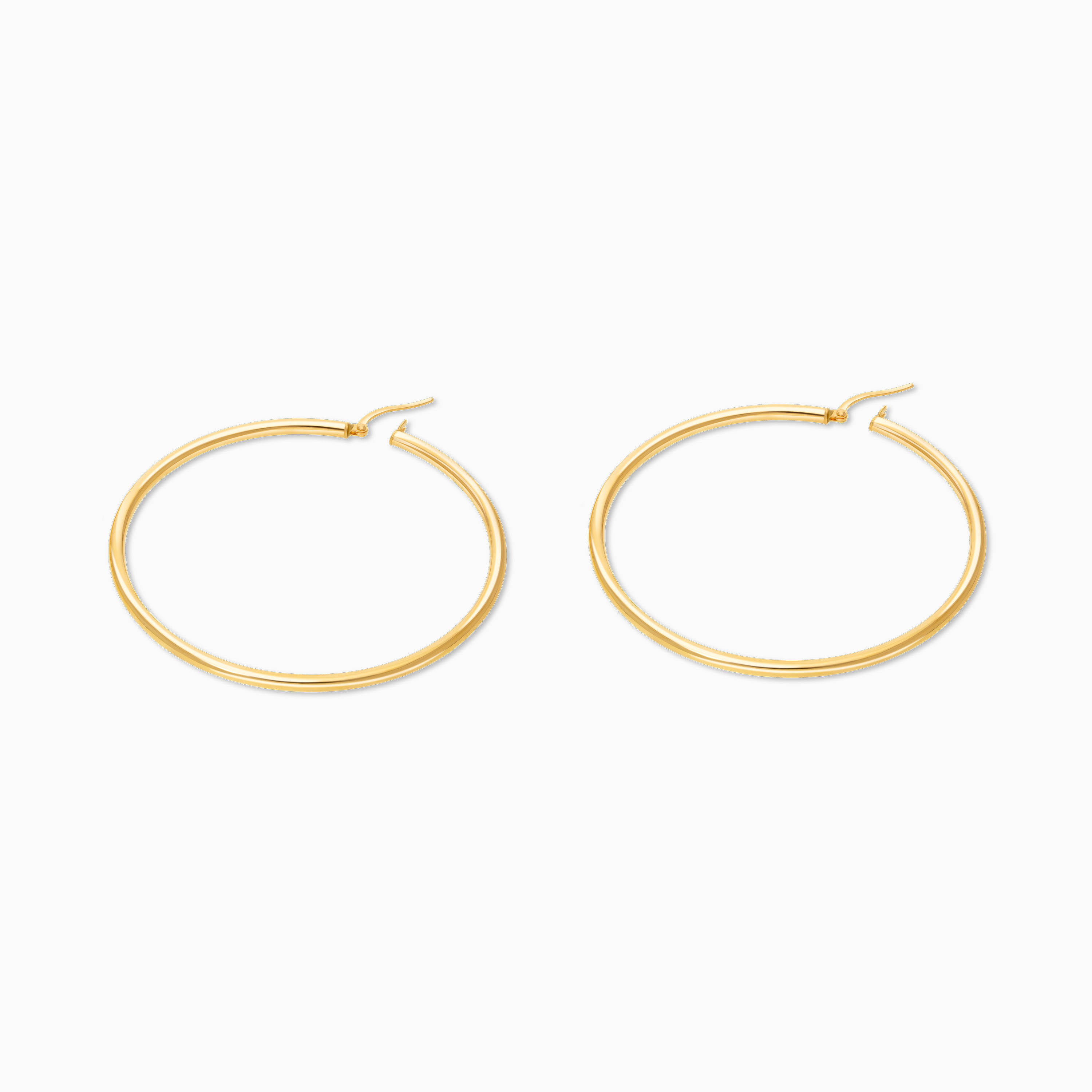 18K Yellow Gold Round  Earrings – Hoops Collection