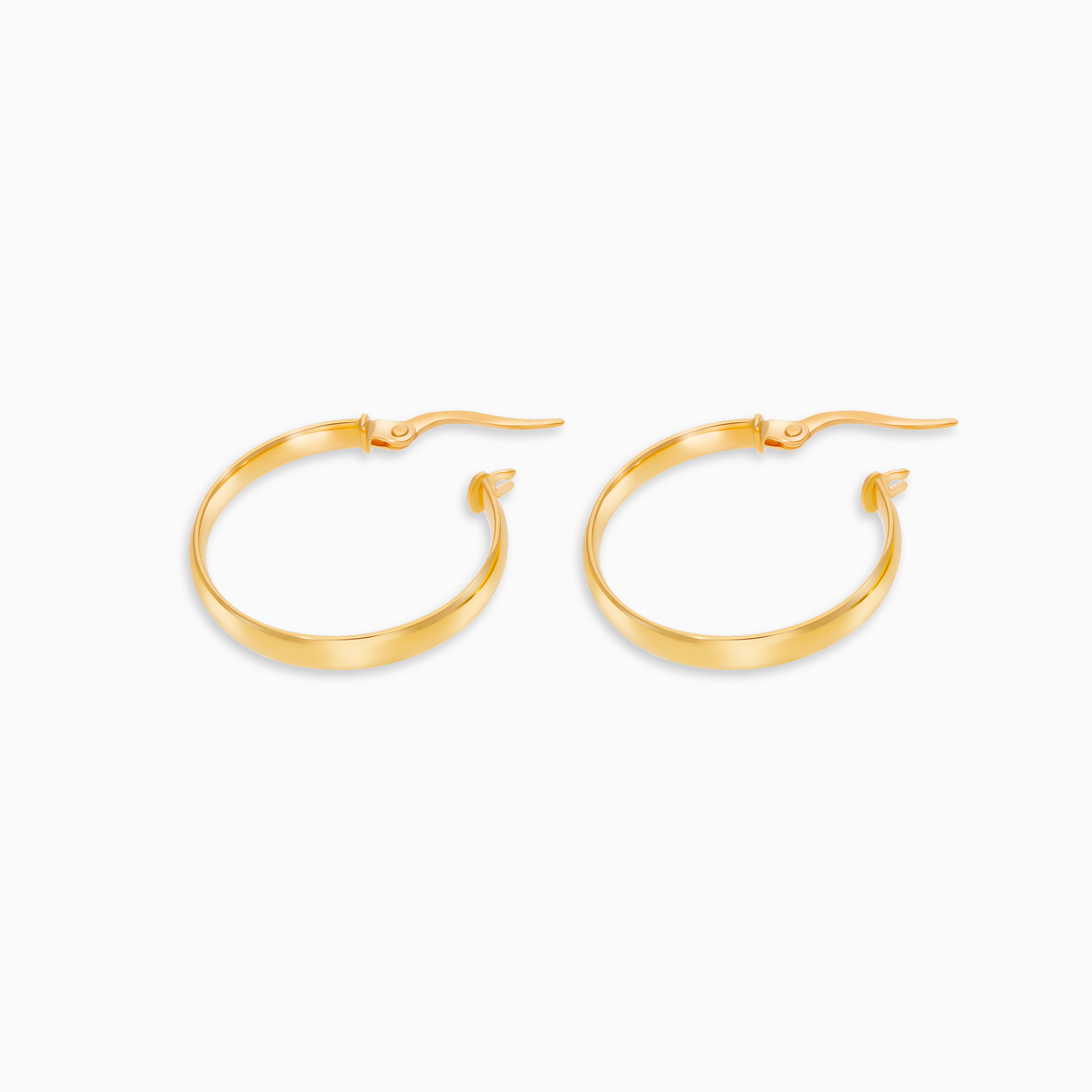 18K Yellow Gold Round-Shaped Earrings from the Hoops Collection