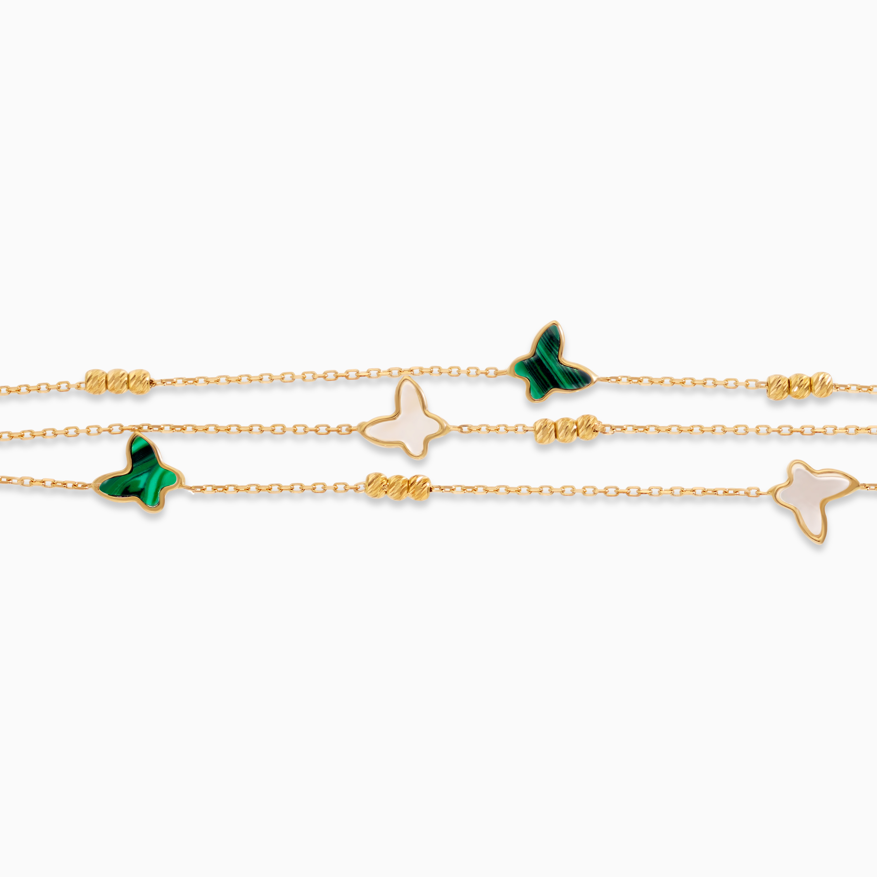 Elegant 18K Yellow Gold Butterfly Bracelet - Eclat Collection