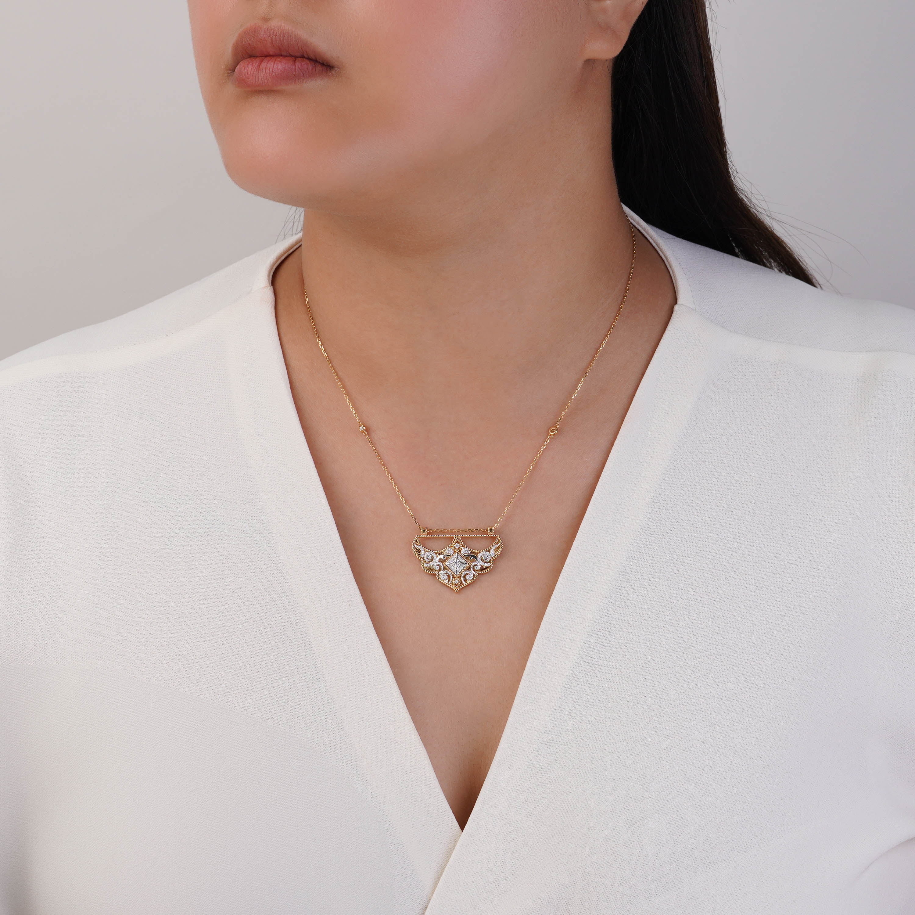 18K Yellow Gold Necklace - Shnaf Diamond Collection