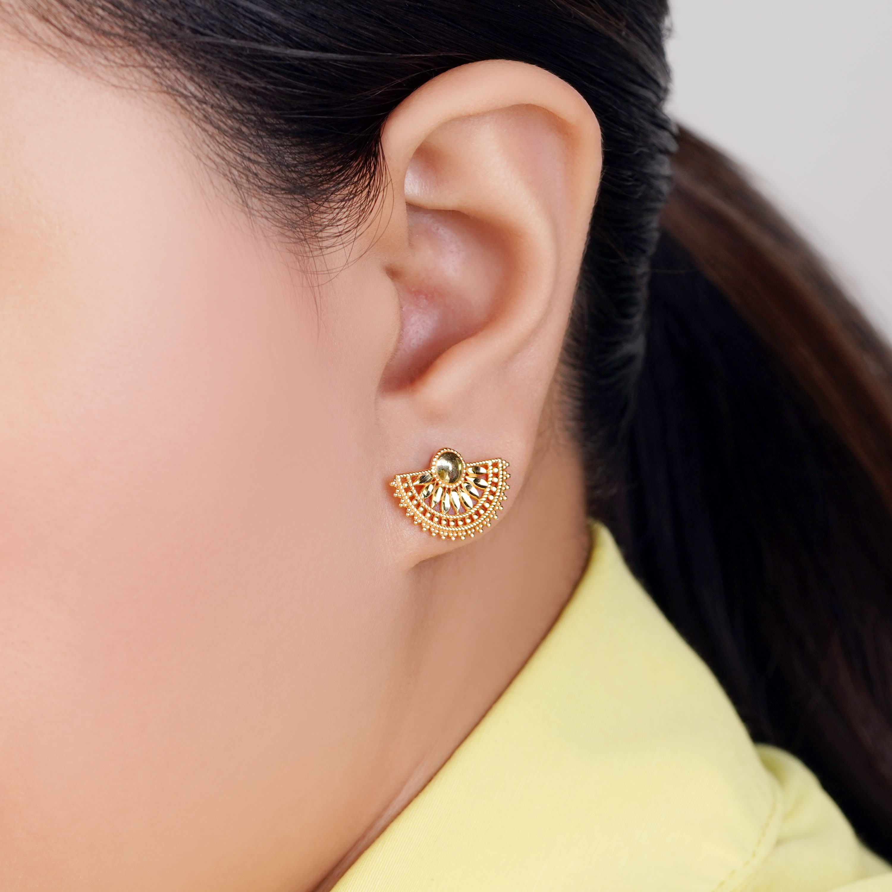 18K Yellow Gold Earrings - Shnaf Gold Collection