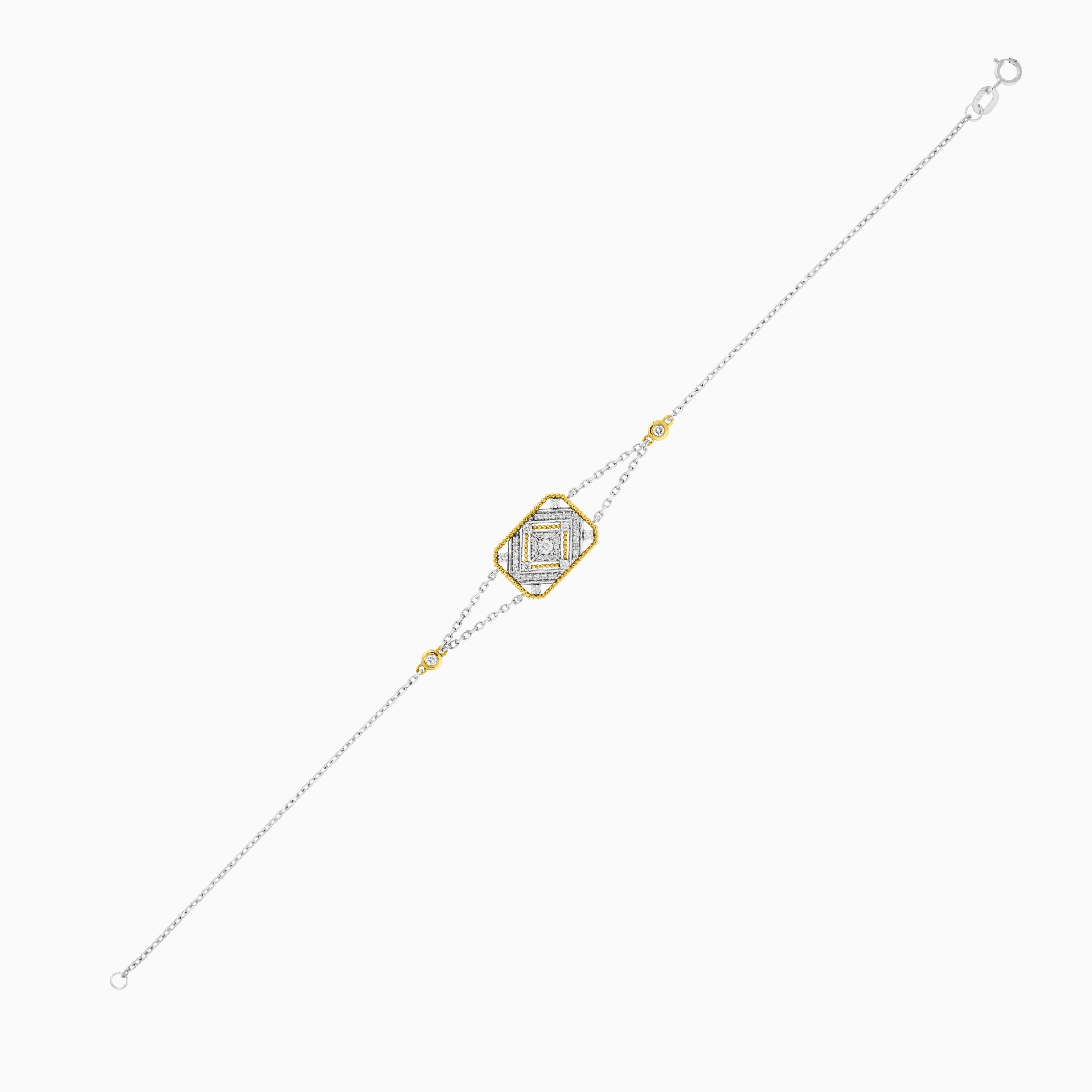 18K White & Yellow Gold Diamond Bracelet – Tablah Collection