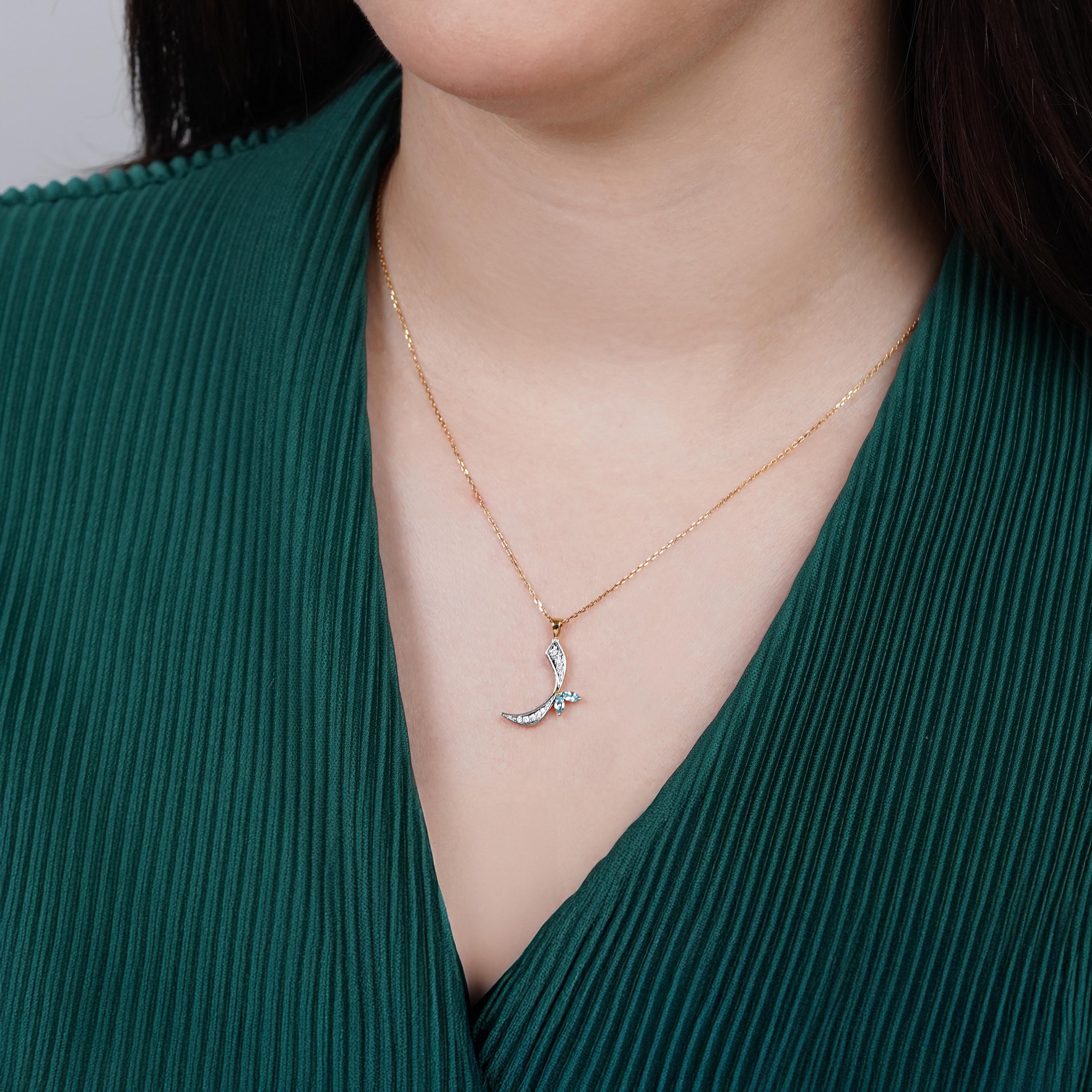 18K Yellow Gold Raa Pendant Necklace – Horoufi Diamond Collection