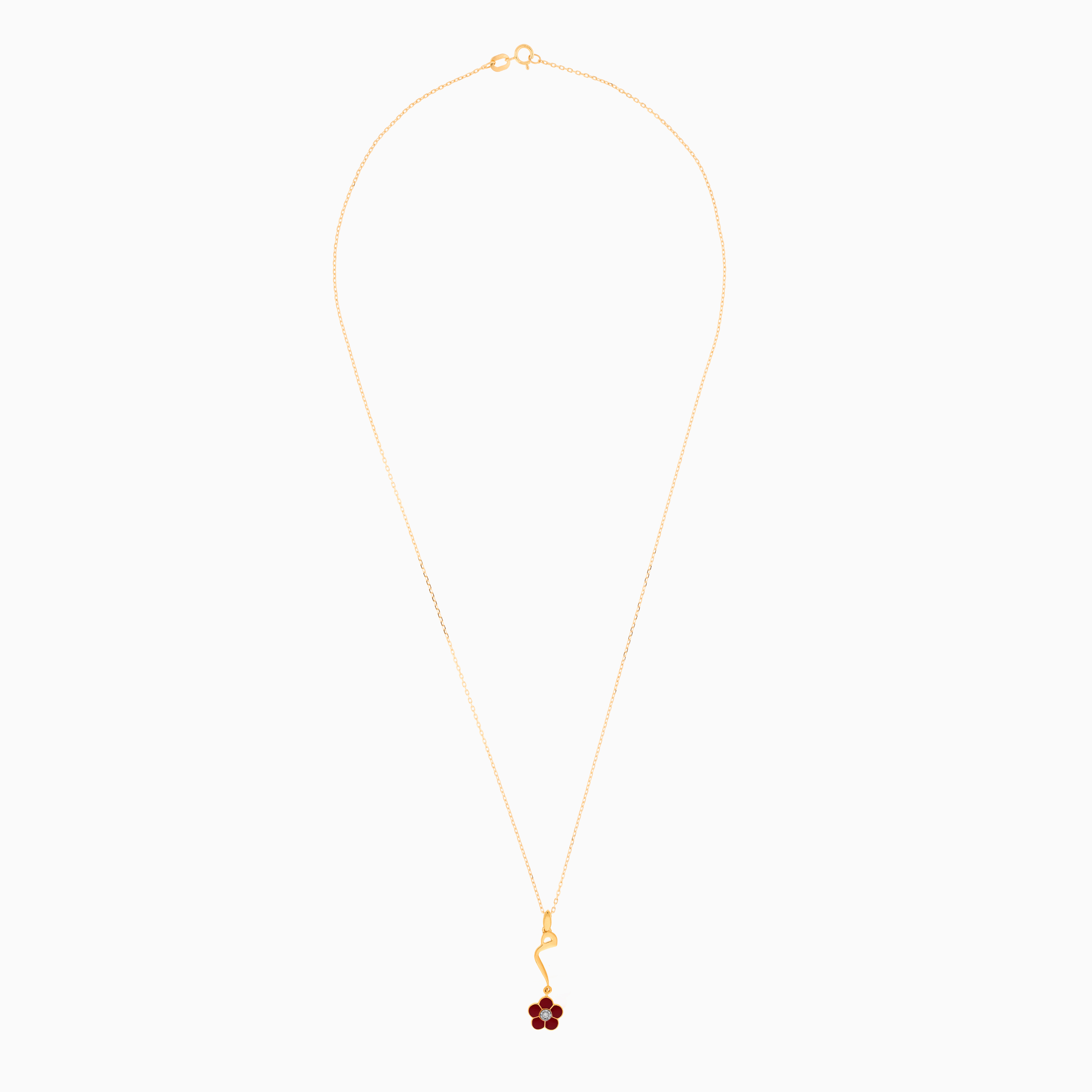18K Yellow Gold Arabic Letter ‘Meem’ Necklace – Horoufi Kids Collection
