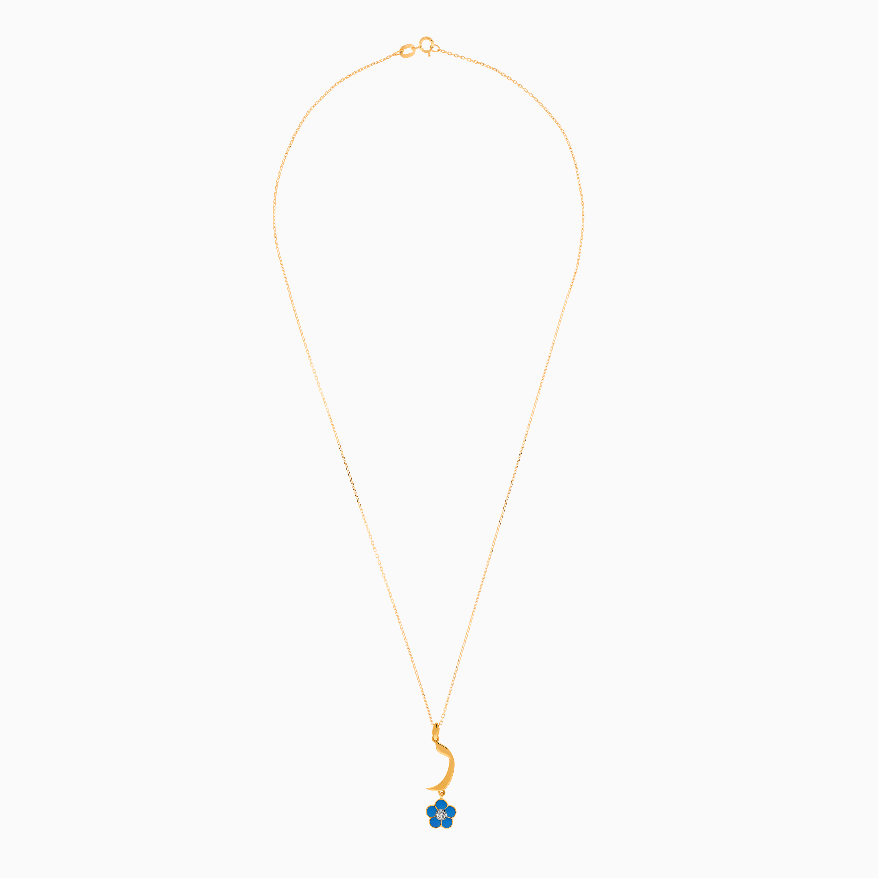 18K Yellow Gold Arabic Letter Raa Necklace – Horoufi Kids Collection