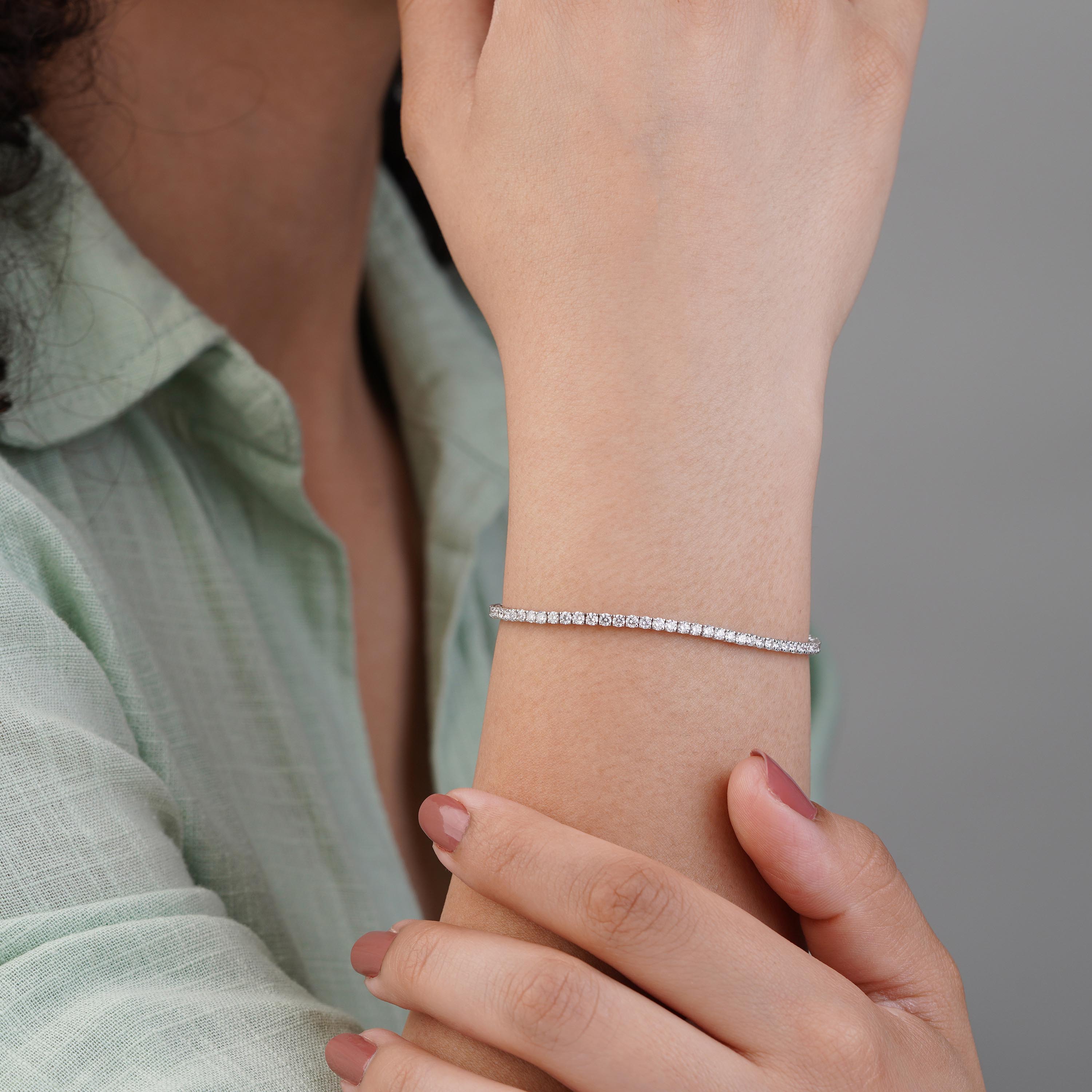 18K White Gold Diamond Tennis Bracelet – Tennis Diamond Collection
