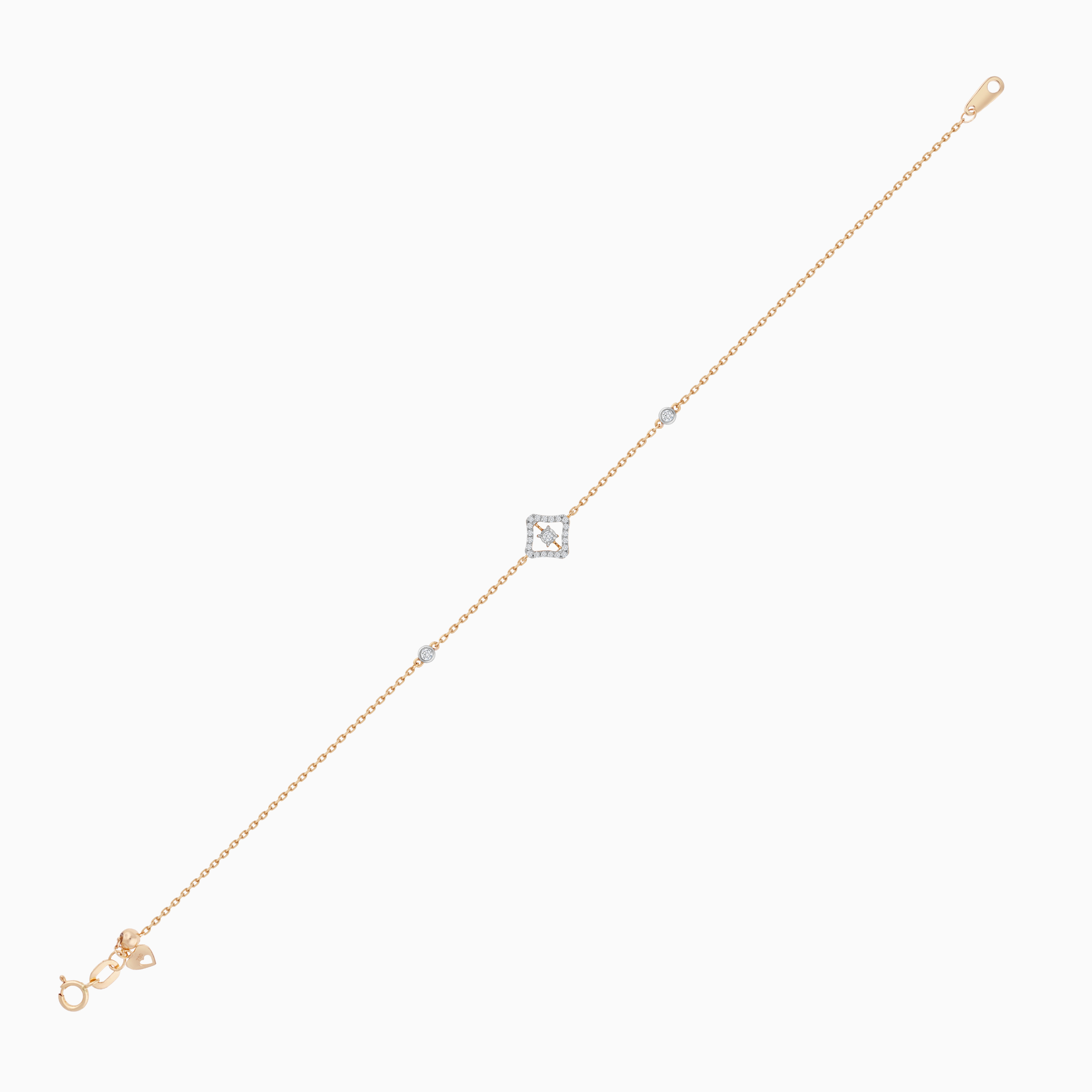 Dancing Diamond Bracelet in 18K Yellow Gold with Natural Diamonds
