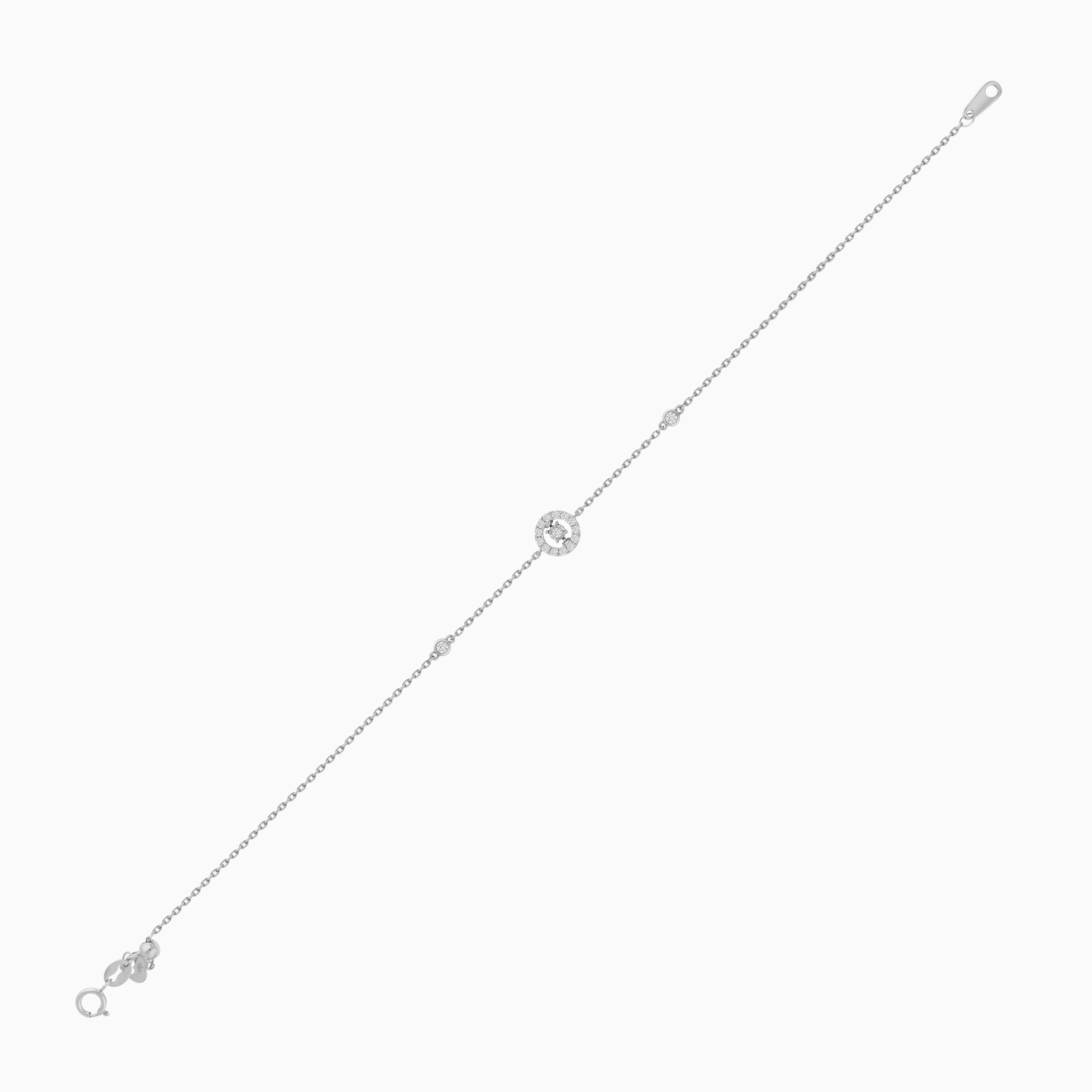 Elegant 18K White Gold Diamond Bracelet – Dancing Diamond Collection