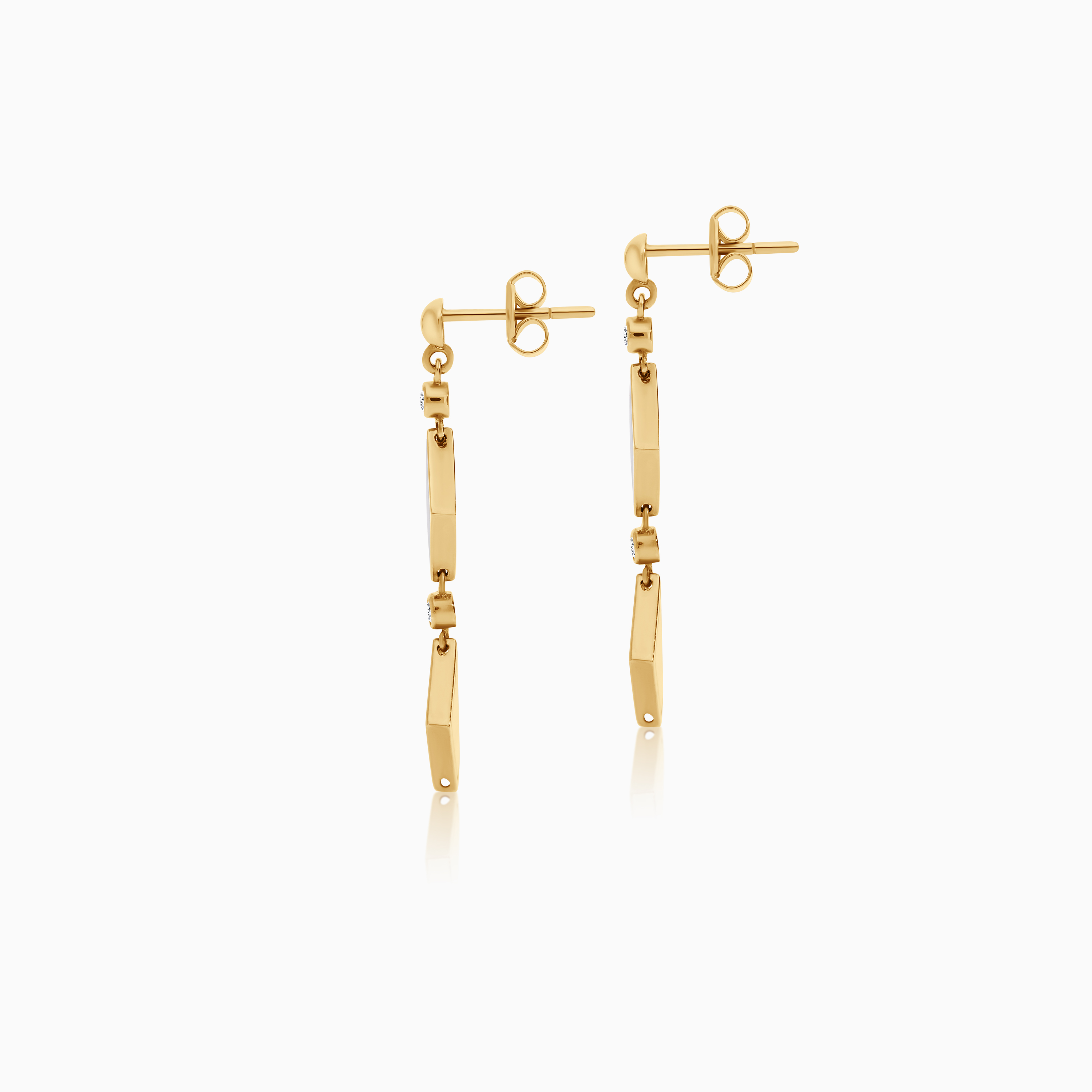 Vibrant 18K Yellow Gold Earrings from Alwan Collection