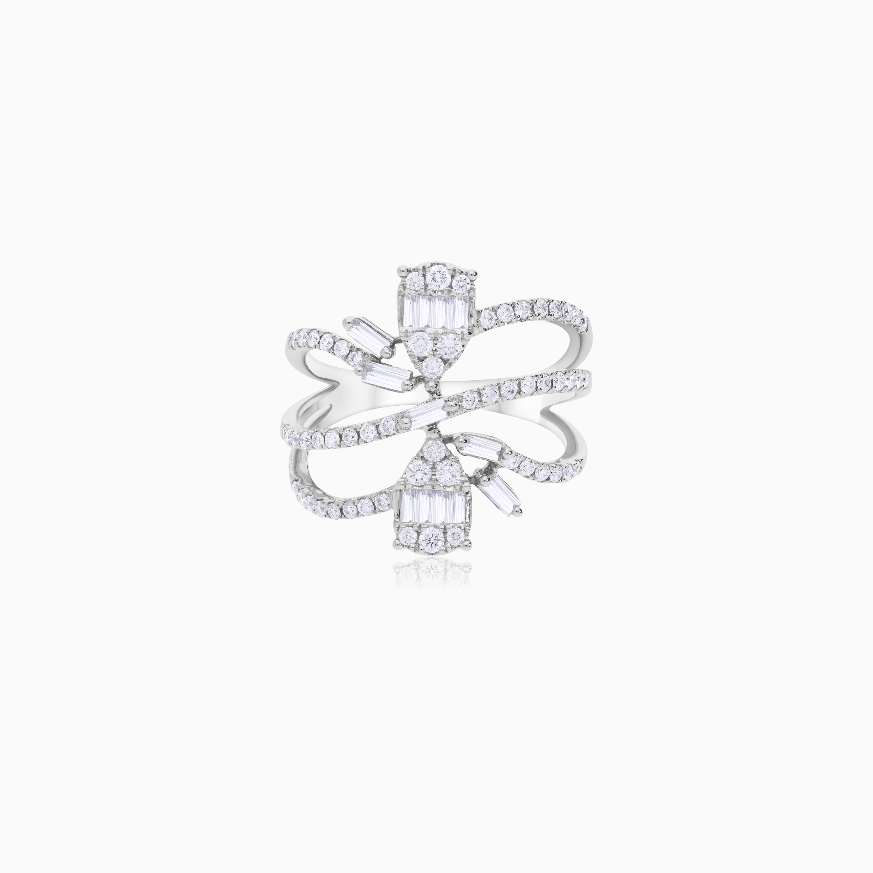 18K White Gold Diamond Ring – Carre Collection