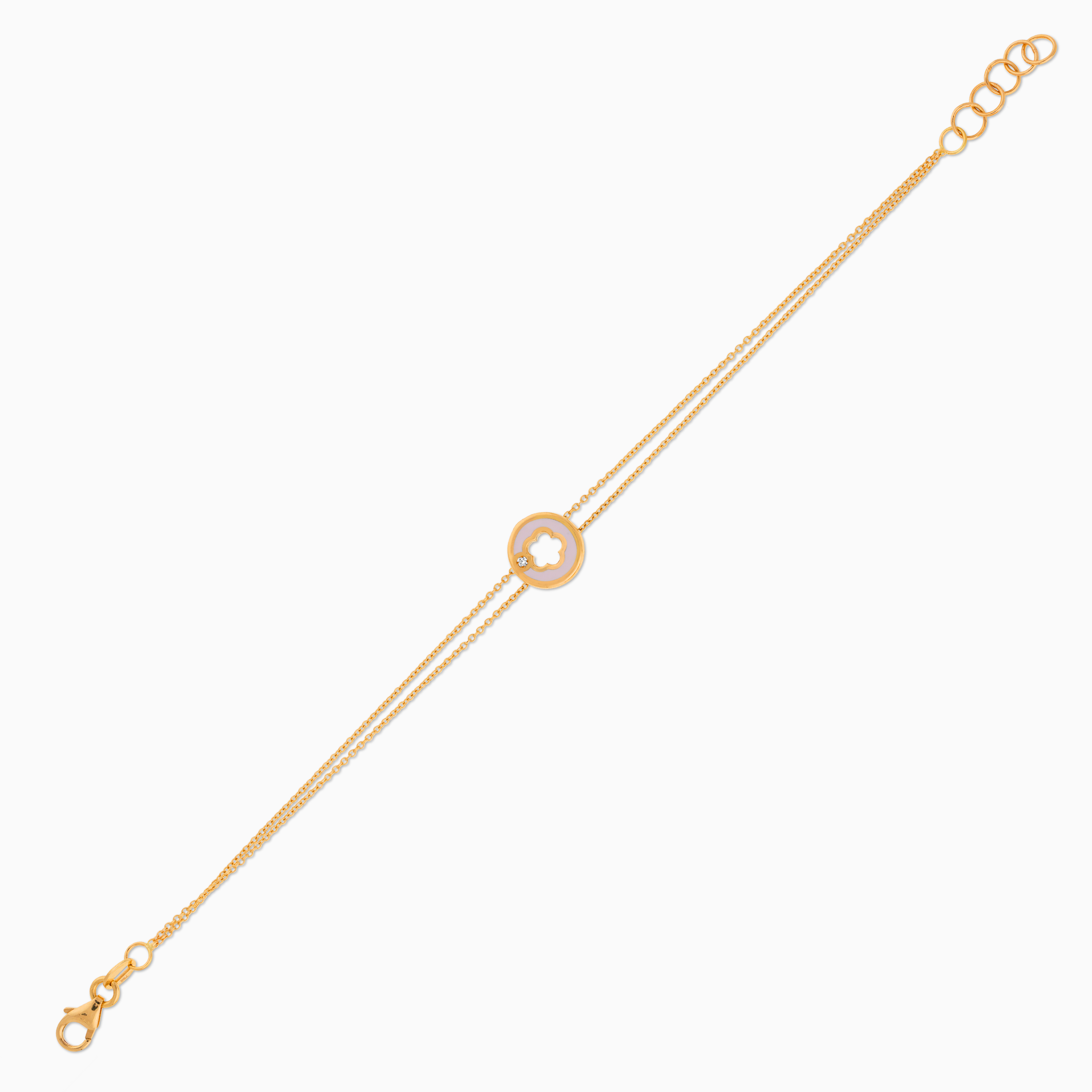 Elegant 18K Yellow Gold Flower Bracelet – Lusi Collection