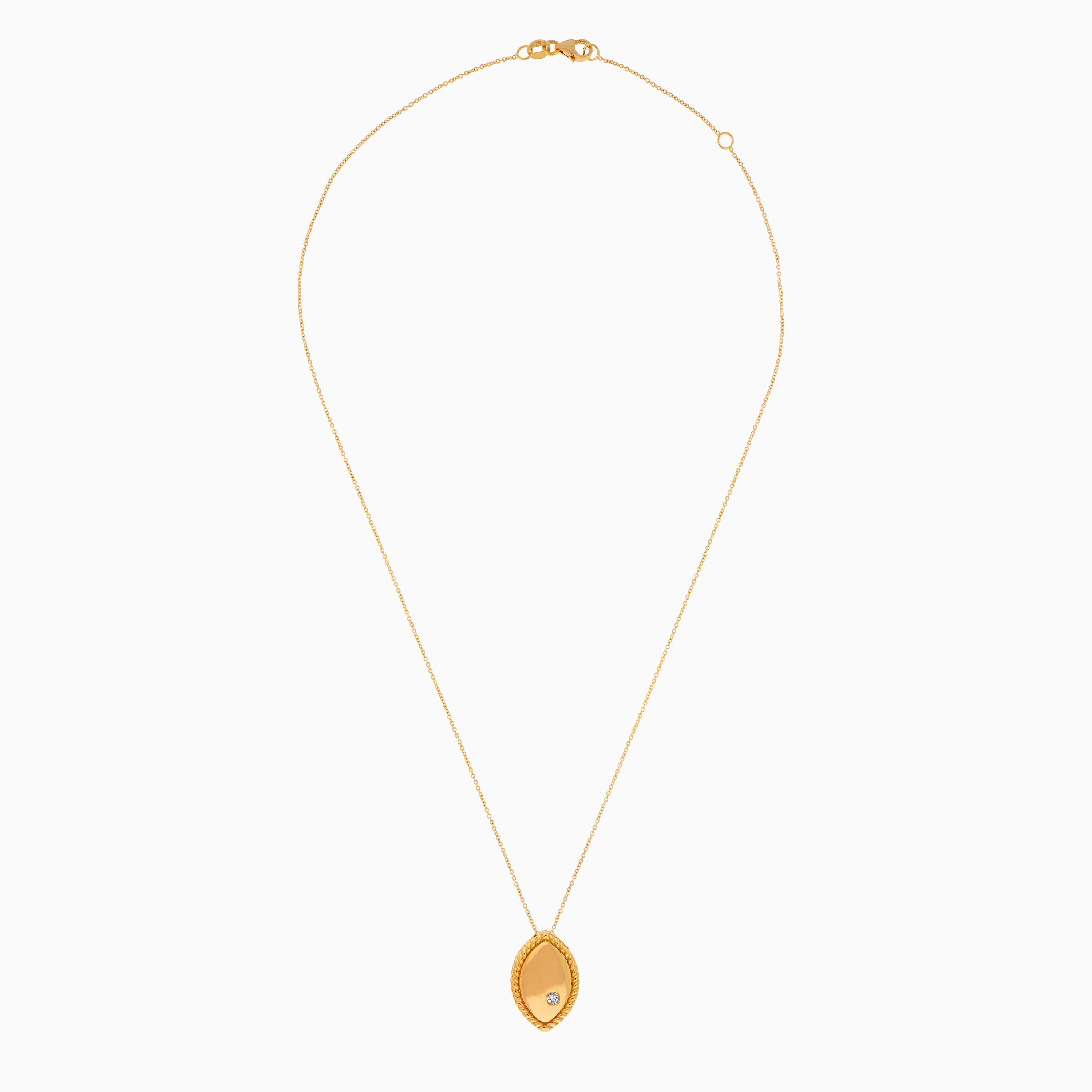 Elegant 18K Yellow Gold Diamond Pendant – Lusi Collection