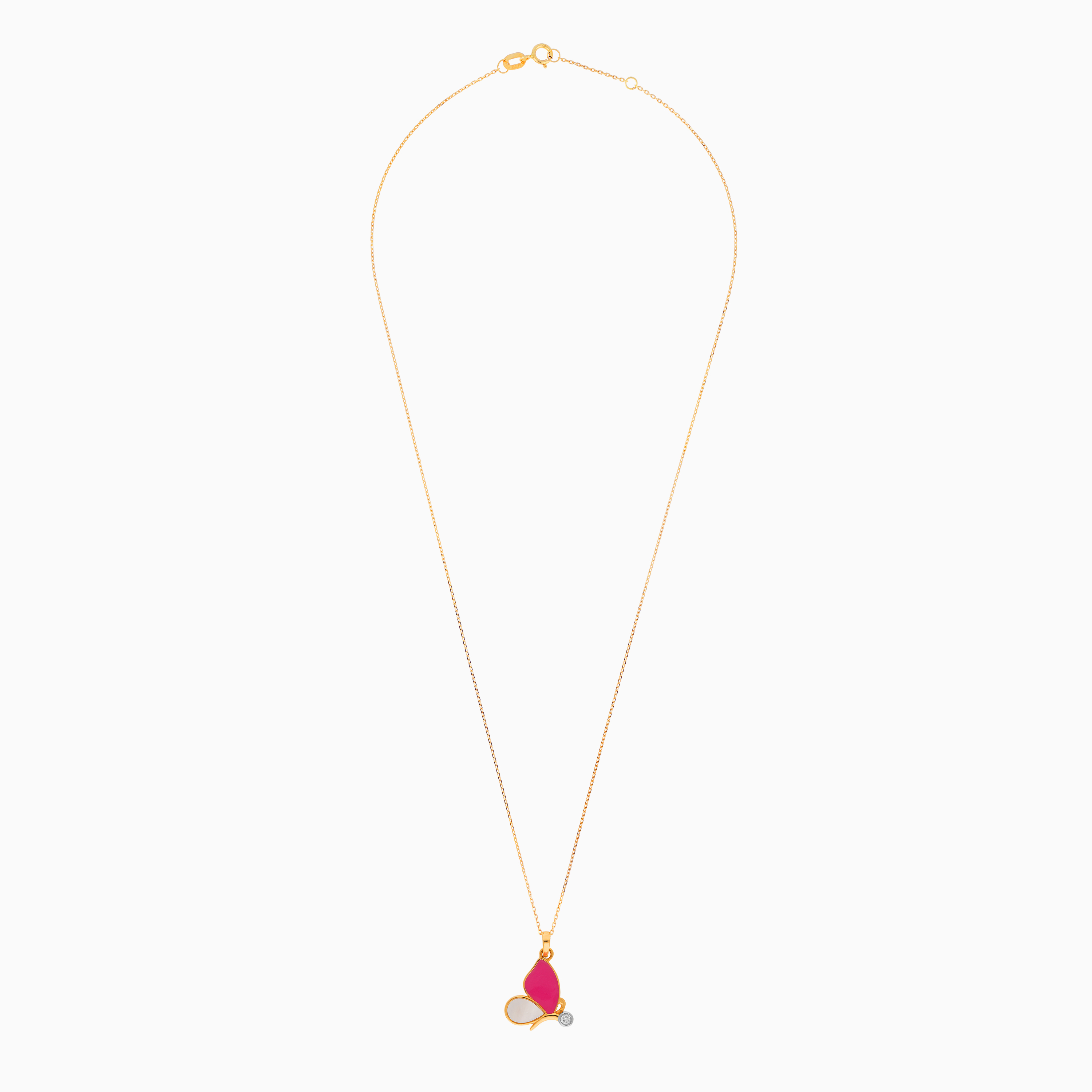 Bee Pendant Necklace in 18K Yellow Gold – Dalia Collection